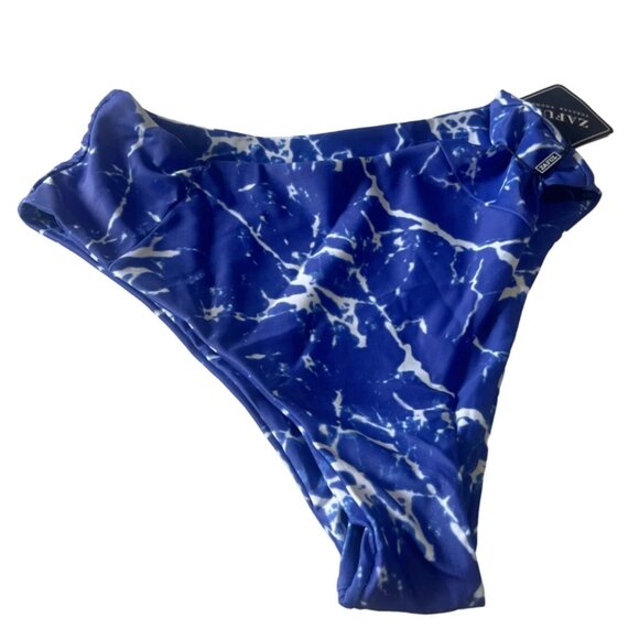 ZAFUL Marble Slate Tie Dye Bandeau Bikini Set Strapless Two-Piece Swimwear - Picture 3 of 4